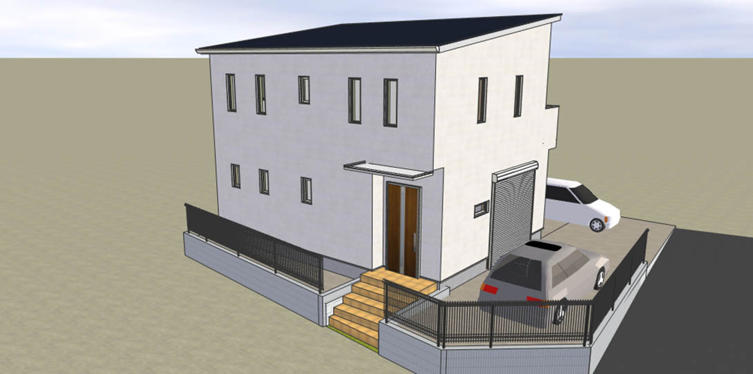 インナーガレージのある家