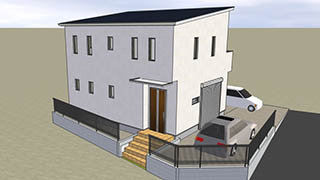 インナーガレージのある家