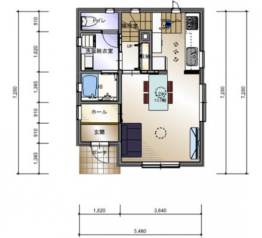 独立キッチンの2LDK