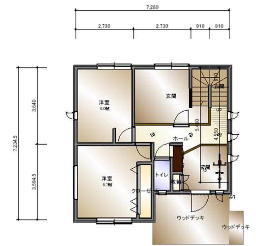 旗竿地を活かした屋上のある家