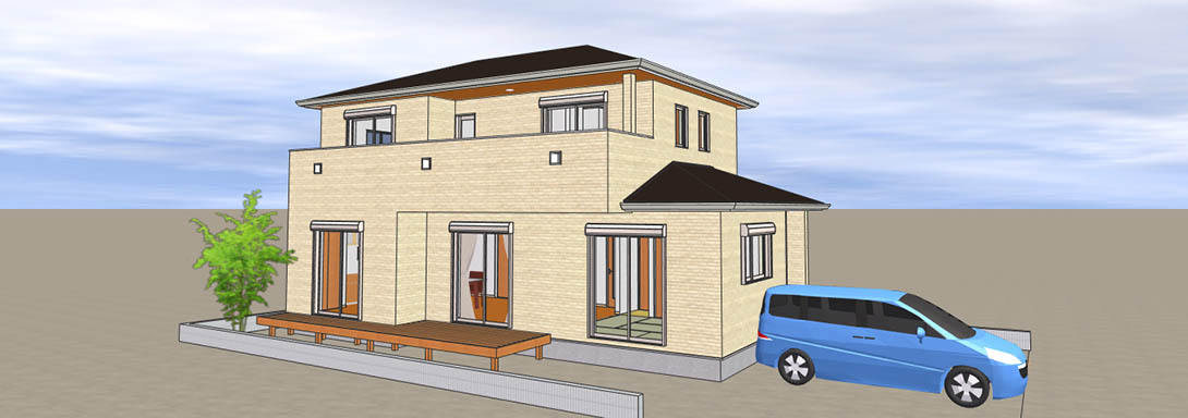 コンパクトな敷地を活かす3階建て