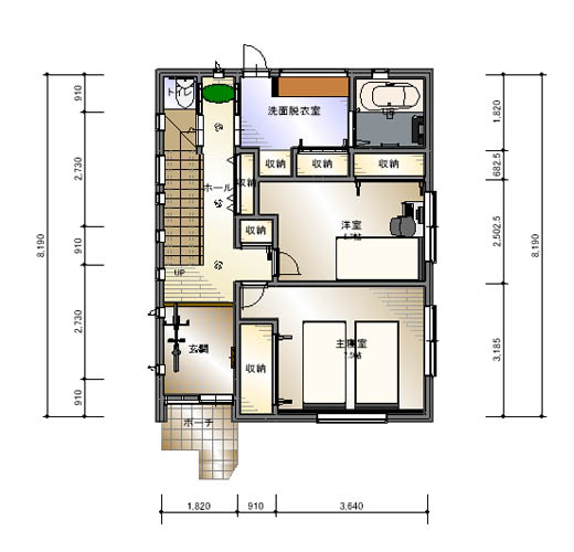 広々バルコニーと2階リビング