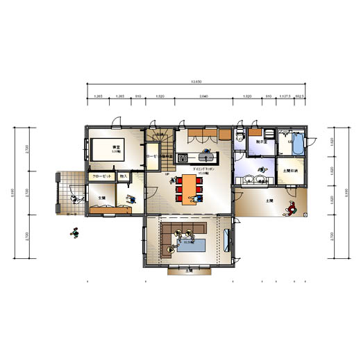 大家族が暮らせるゆとりの4LDK