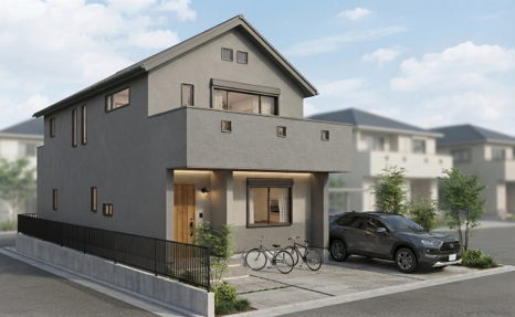 バルコニーを２ヶ所に、広がりある２階リビング
