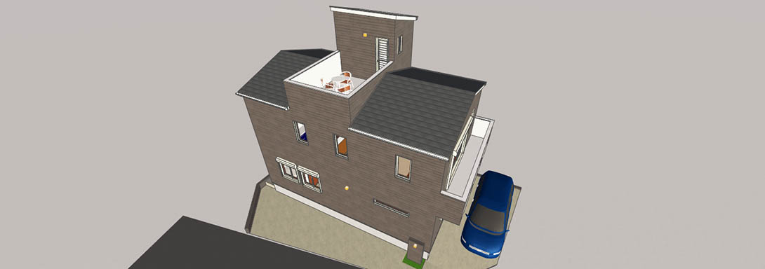 屋上を楽しむ2階リビング