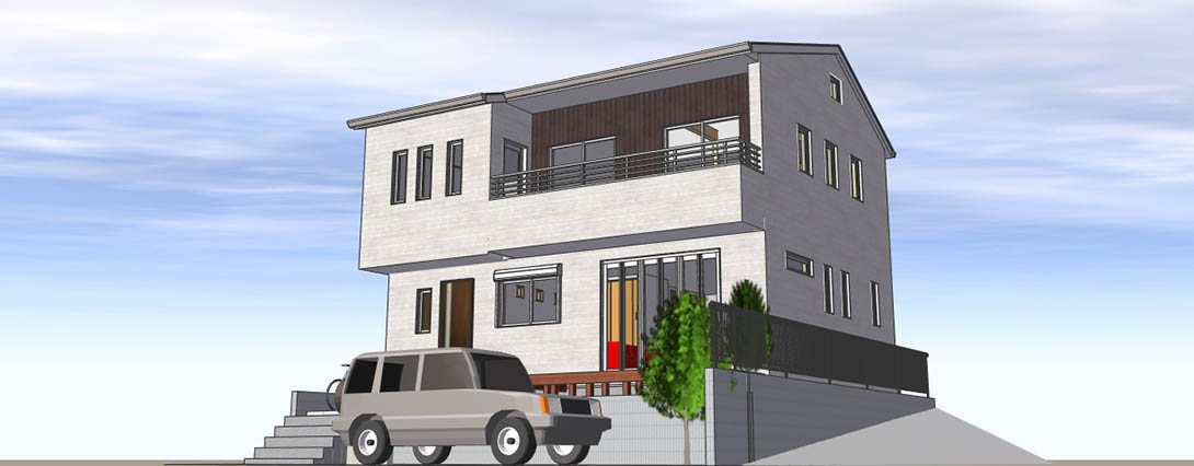 オープンウィンドウでウッドデッキとつながるリビング