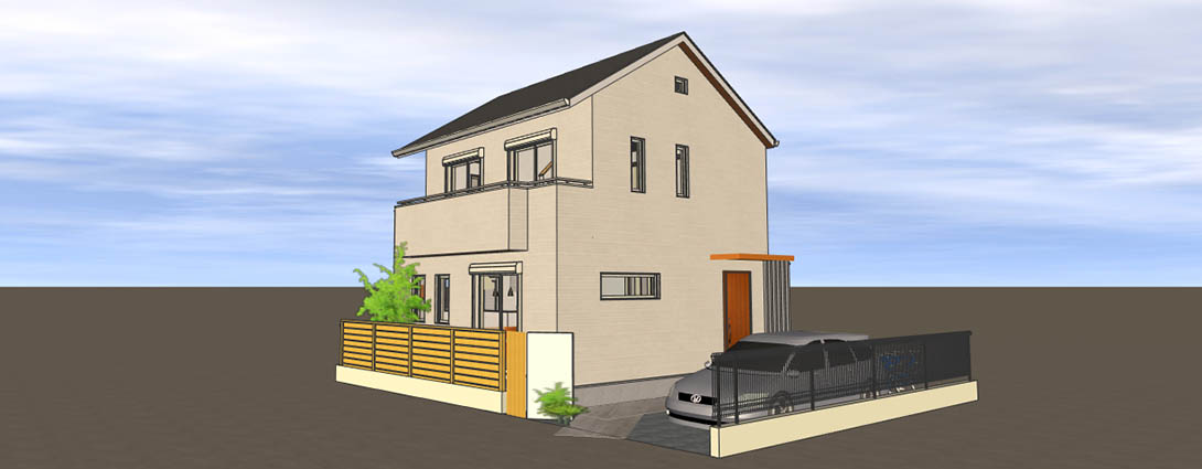 スタディコーナーのあるリビング